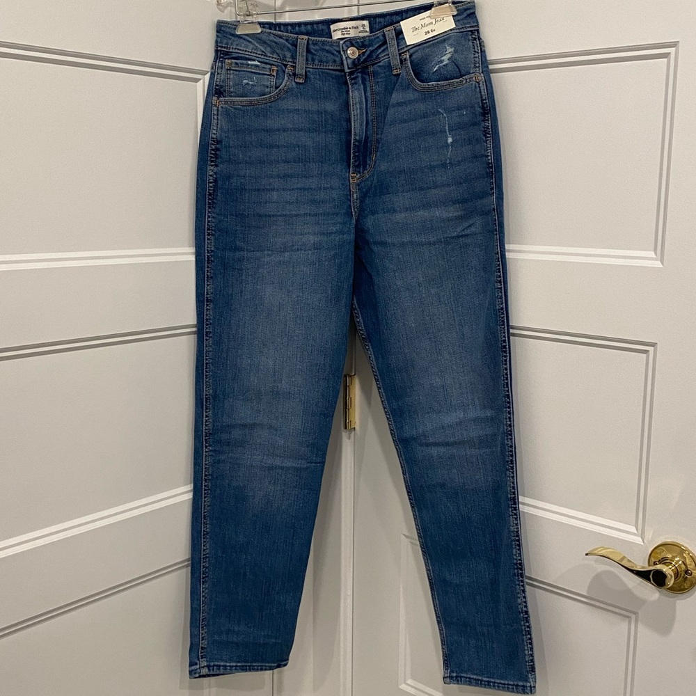 Abercrombie high rise mom jeans